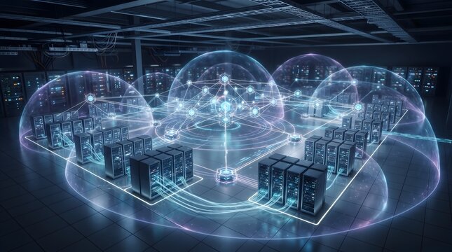 Futuristic Smart Data Center Network with Connected Cloud Computing Nodes
