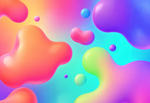 Colorful abstract bubbles with smooth gradients floating for vibrant background design.