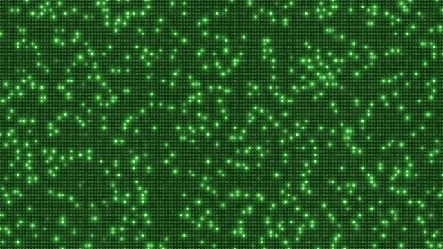 Panel de luz con destellos de color verde