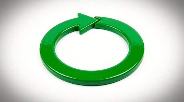 Green circular arrow forming a continuous loop