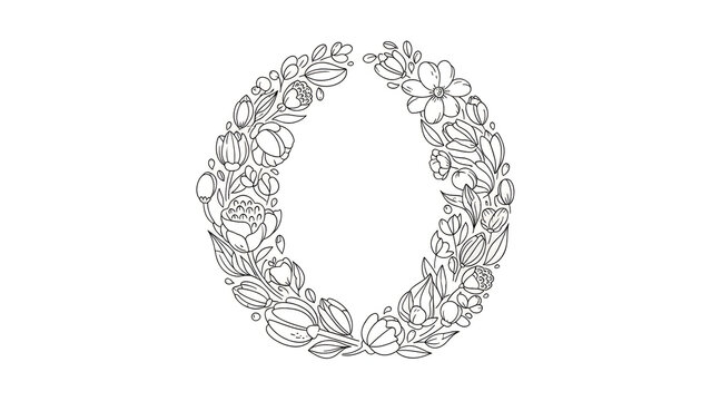Circular abstract pattern with decorative dots