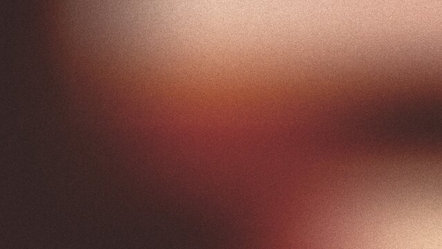 Abstract maroon red terracotta and peach glow gradient blur background with dark edge and grain