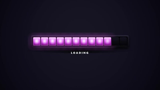 Glowing Purple Progress Loading Bar Animation