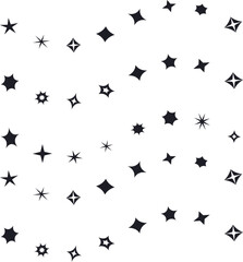 Fototapeta premium Floating star designs for dynamic backgrounds celestial themes and festive event decorations