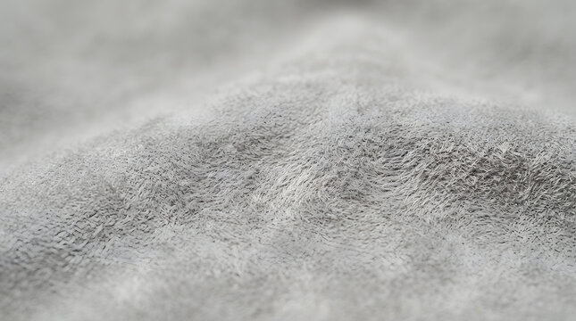 Gray Suede Texture Close-Up, Luxurious Fabric Surface, Soft Material Background, Elegant Design Element, Textile Pattern, Fashion Detail.