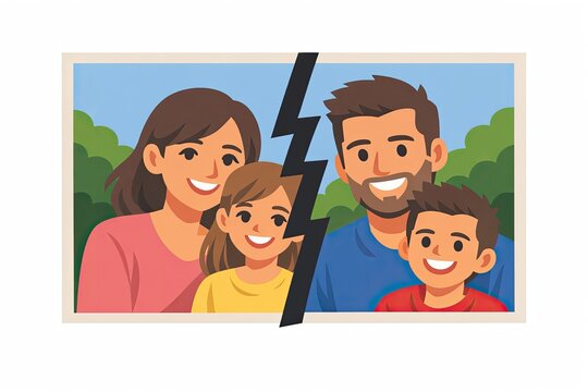 A divided family, broken into two halves