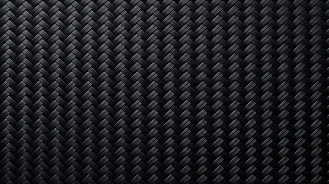 High Detail Black Carbon Fiber Woven Material Texture
