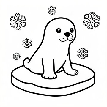 Baby Seal on an Ice Floe