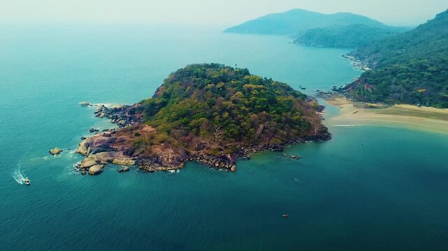 Aerial View of Monkey island- Goa