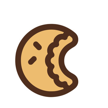 Cookie with bite mark icon