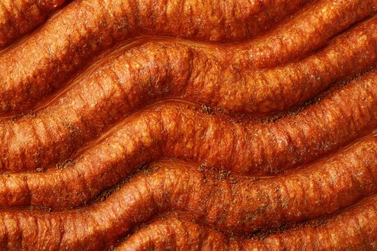 Organic carrot root macro texture background with wavy ribbed pattern