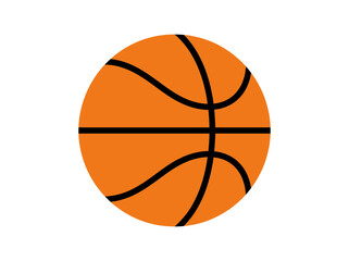 Fototapeta premium Orange basketball with black lines and seams displayed against a neutral background for sports branding.