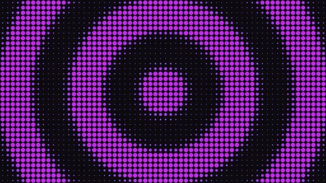Vibrant Violet and Hot Pink Digital Halftone Circular Ripple Loop