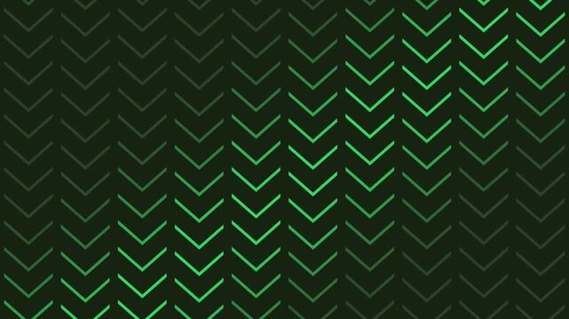 Stepped Isometric Chevron Cascade Wave Loop Emerald and Mint
