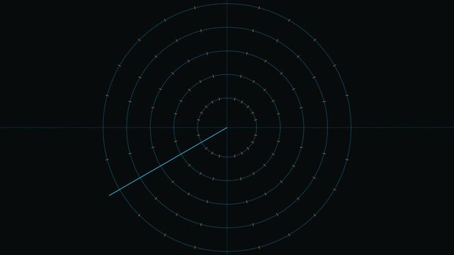 Futuristic Holographic Radar Sonar Sweep and Telemetry Coordinates Loop