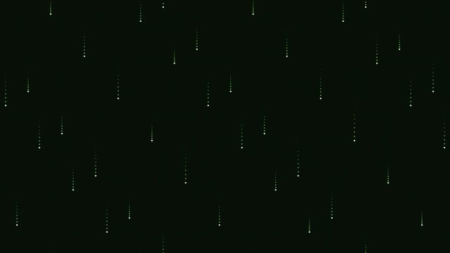 Cyberpunk Digital Matrix Geometric Glyph Cascade Animation Loop