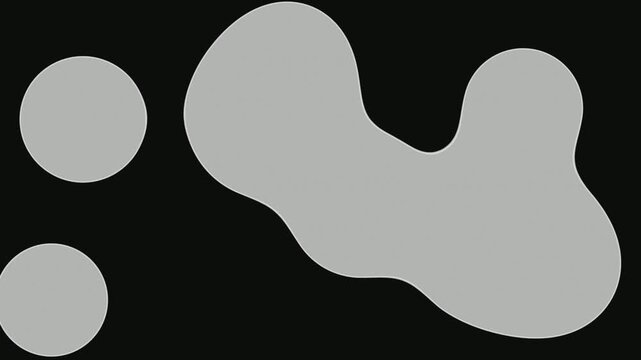 Liquid Mercury Chrome Droplets Flowing Seamlessly on Obsidian Void