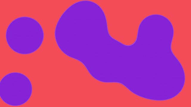 Electric Violet and Hot Coral Organic Liquid Wave Animation Loop