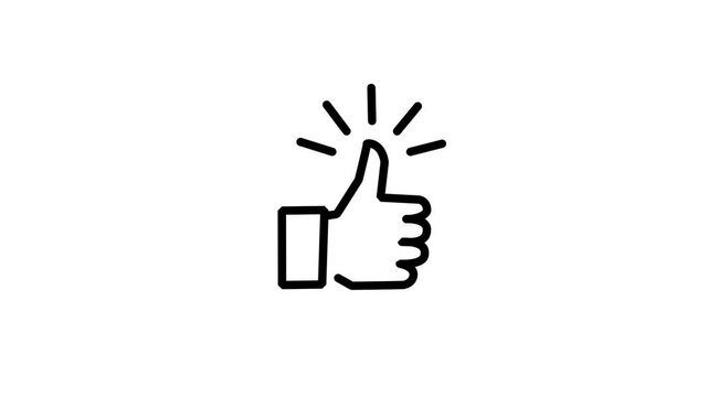 Clicking finger icon, hand pointer on white background video. swipe up hand click button animated with alpha channel. glowing neon hand mouse cursor icon on white background.