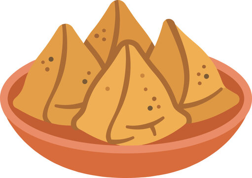 Singara Samosa Snack Vector Illustration