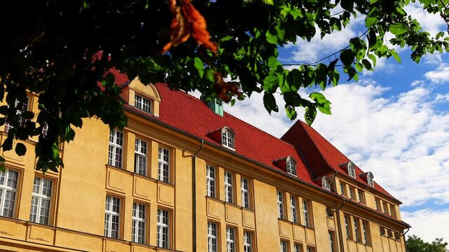 the historic cityscape of schwerin germany 4k video