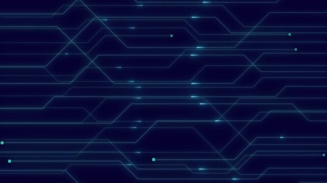 Circuit board pattern animation glows with connecting nodes. Modern processor hardware runs circuit board pattern. Motherboard networking drives circuit board.