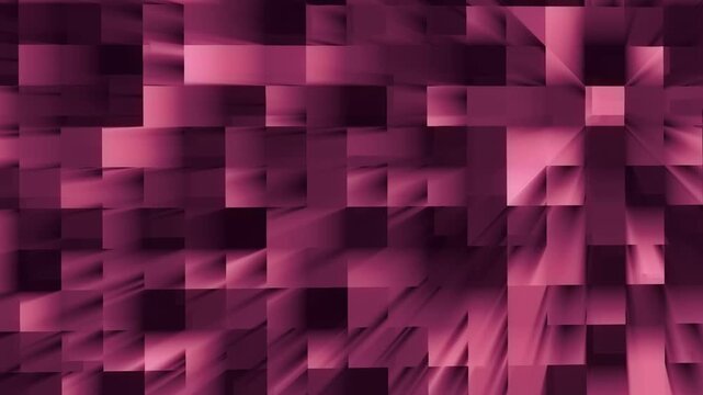 Mosaic pattern animation displays geometric cube lighting. Matrix blocks shift in this active mosaic pattern animation. Graphic design visuals fill mosaic pattern.