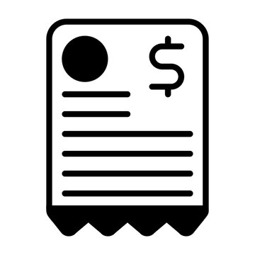 Receipt Vector Icon