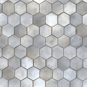 Hexagonal Tile Aged Seamless Texture