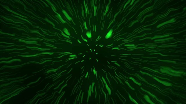 Light streaks animation expands outward from a central point. High energy plasma curves stream in light streaks animation. Abstract spatial depth animates light streaks.