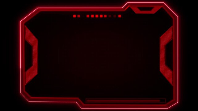 Interface frame animation shows futuristic tech borders on dark. Telemetry panels outline this active interface frame. Dashboard overlays shape interface frame animation.