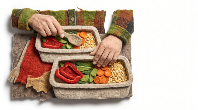 Healthy meal prep with colorful vegetables and grains in containers  