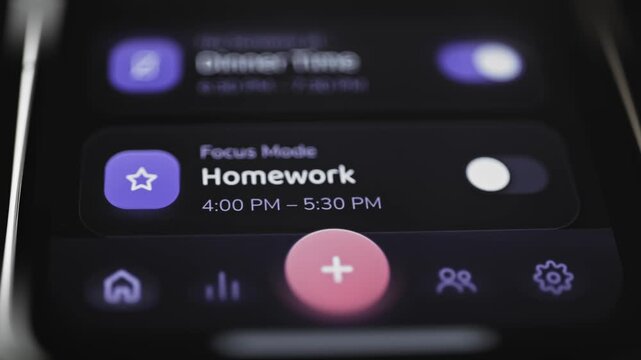 Homework focus mode schedules quiet afternoon study period