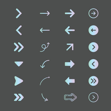 Arrows Icons . multicolor