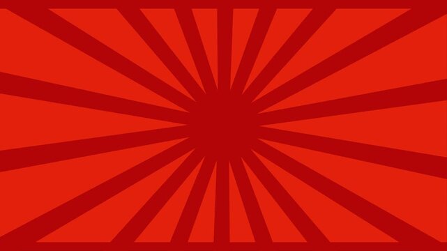 Red comic sunburst background with radiating lines for graphic design