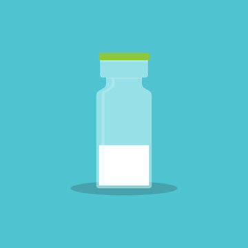 Peptide Vial with Blank Label for Pharmaceutical Medicine