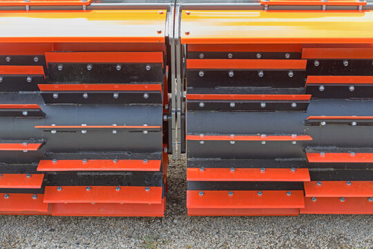 Metal Blades at Rotating Drum Soil Preparation Machinery Roller Attachment