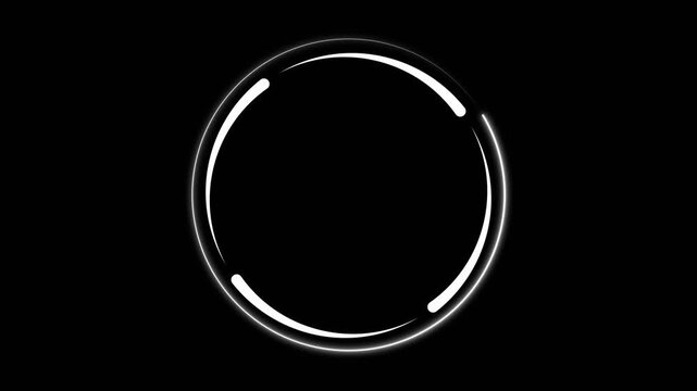 Loading spinner animation rotates with an inner luminous core glow. Digital software buffering tracks on loading spinner. System waiting verification runs on it.