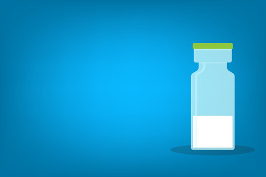 Peptide Product Vial with Blank Label for Medical Branding