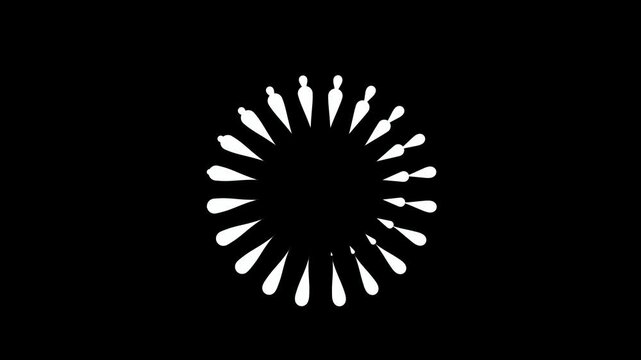 Spokes animation radiates outward from a central circular point. Minimalist geometric vector lines shape active spokes animation. Modern abstract designs use spokes.