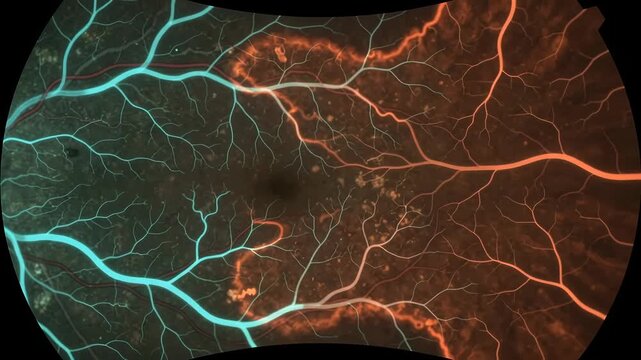 Retinal Vascular Nonperfusion with Fluorescein Angiography Showing Peripheral Capillary Ischemia