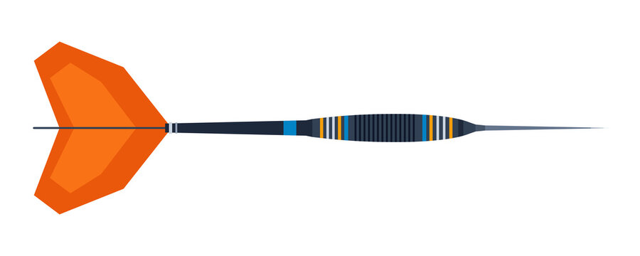 Orange dart arrow for target accuracy and business goal concept