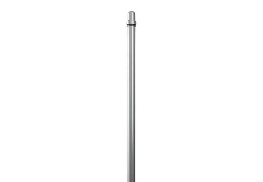 Flagpole metal silver stainless steel pole isolated