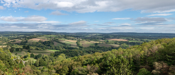 Obraz premium View from the top of the waterfall at Canonteign Falls in Dartmoor