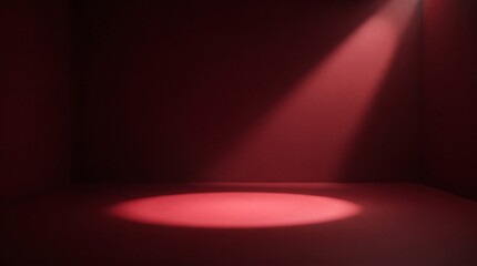 Obraz premium Beams of spotlight on a red background