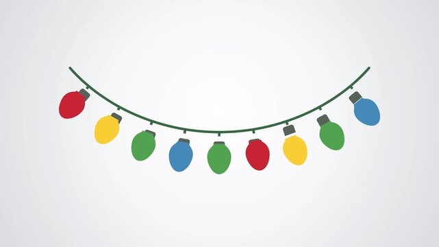 Colorful Christmas Lights String Decoration Festive Holiday Illumination