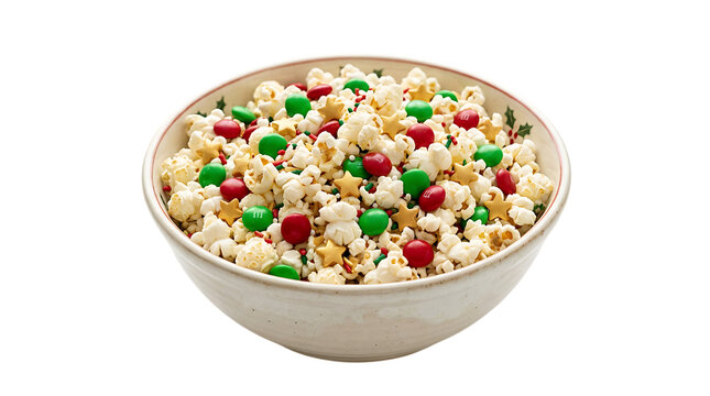 Festive holiday popcorn mix a delicious and colorful treat for christmas celebrations and winter gatherings
