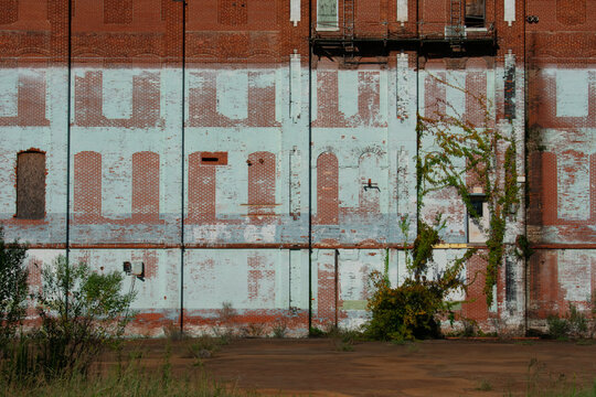Vintage US Civil War-Era Brick Building Exterior