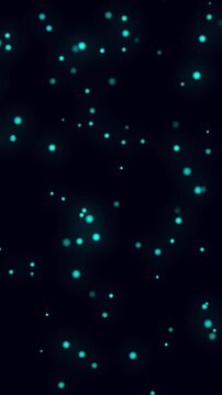 Blue particles animation drifts across a deep dark navy plane Glowing stardust nodes float along this blue particles animation Abstract technology visual depth defines particles animation