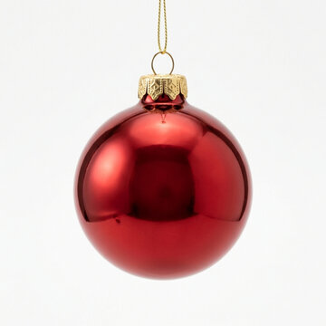 Shiny Red Christmas Ornament Hanging